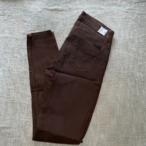 Good condition brown/chocolate Hudson Krista skinny jeans